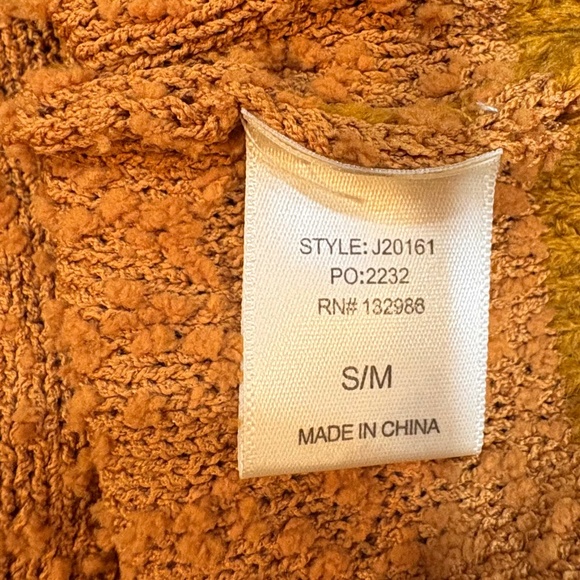 Mittoshop Orange Knit Acrylic Sweater w/balloon sleeves Women's S/M - Picture 5 of 5